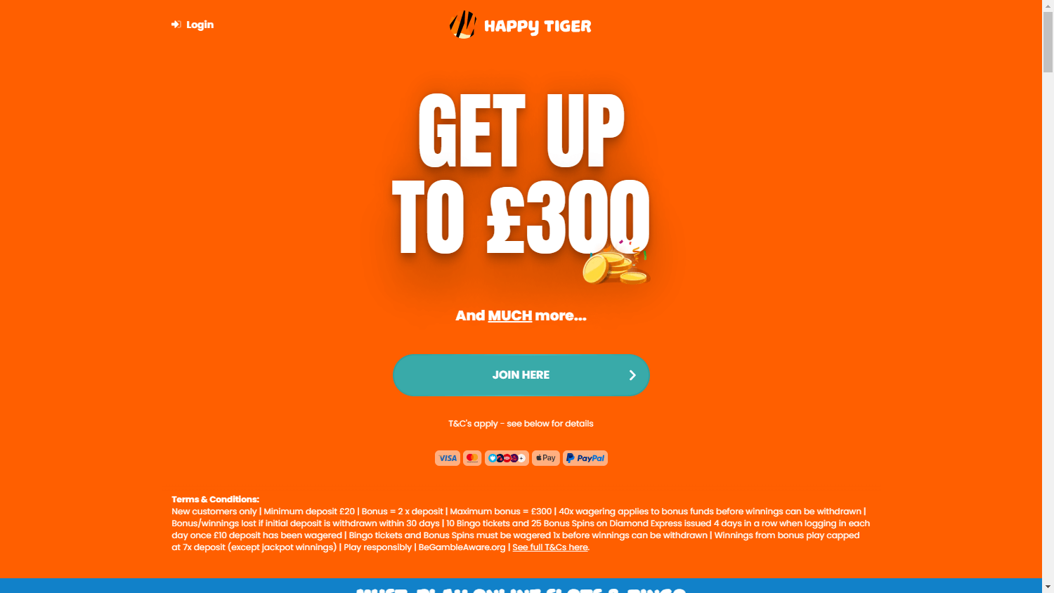 Happy Tiger Casino Desktop screenshot