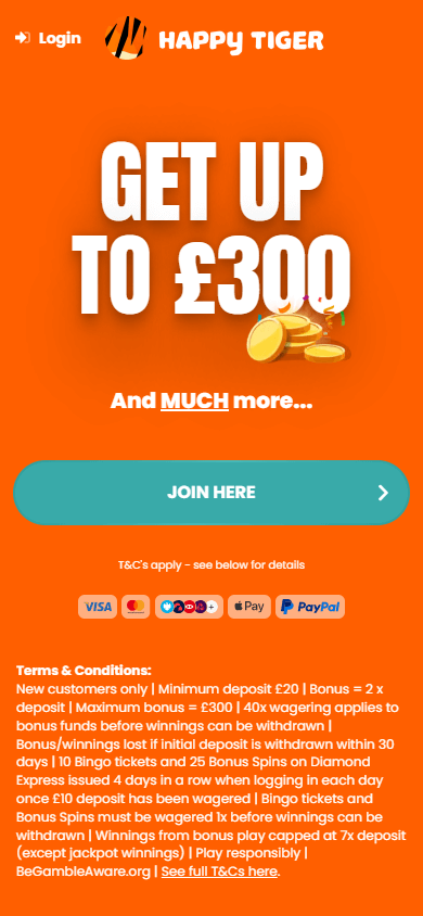 Happy Tiger Casino Mobile screenshot